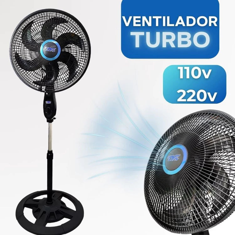 Ventilador turbo 6 Pas com regulador de tamanho 110v e 220v