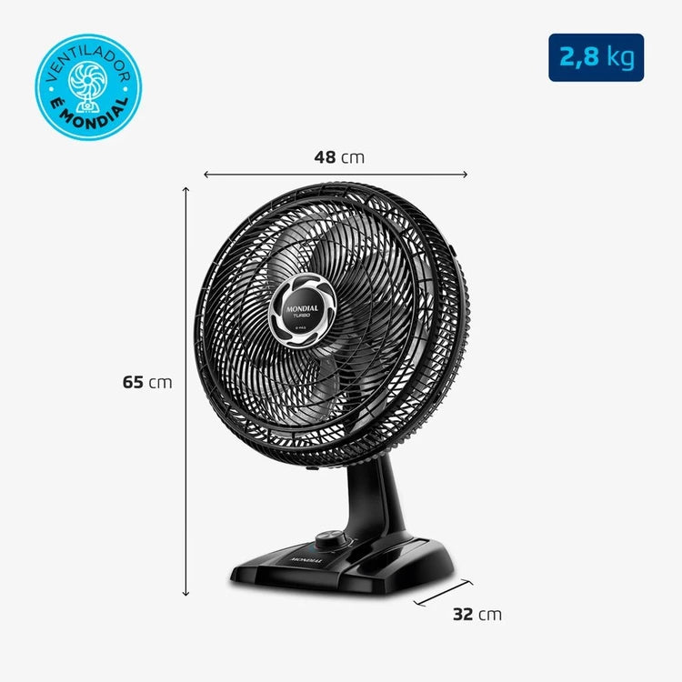 Ventilador Mundial turbo 8 Pás 40cm