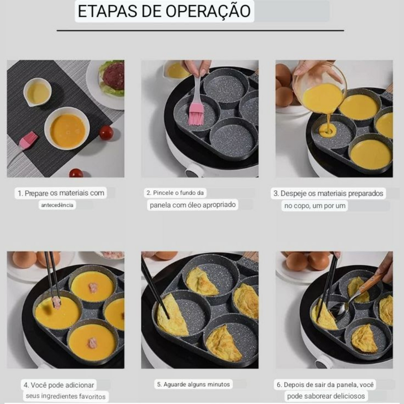 Frigideira 4 em 1,pra fazer omeletes , panquecas e mais.