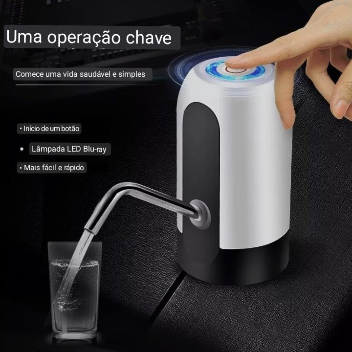 Bomba elétrica universal com carregador USB para galão de água