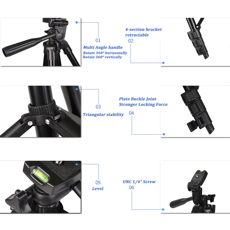 Suporte tripé para smartphones pNA-3120 40 polegadas para fotografia, vídeos e etc...