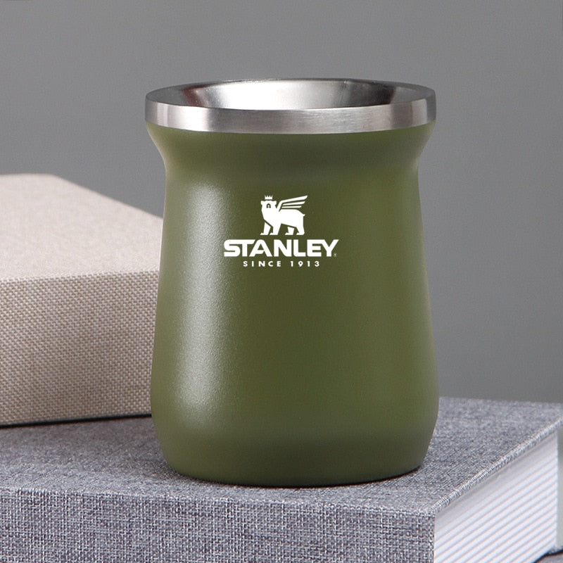 Stanley caneca de mesa de aço inoxidável caneca de vácuo mate xícara de chá caneca de cerveja gelada xícara de café excelente isolamento 10 oz copo de cabaça